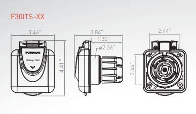 Furrion 30 Amp 125 Volt RV Shore Power Inlet