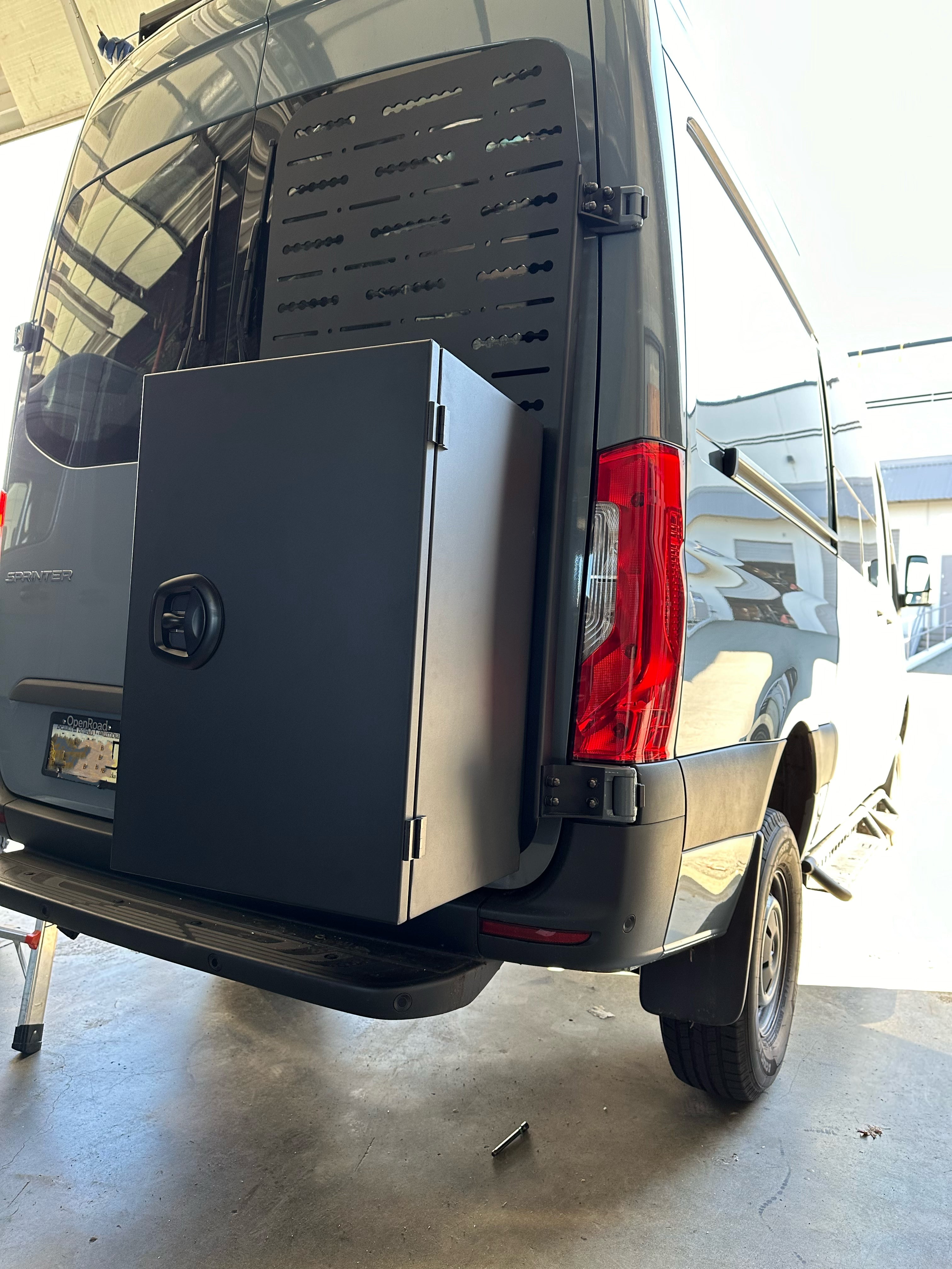 Sprinter rear door rack sale