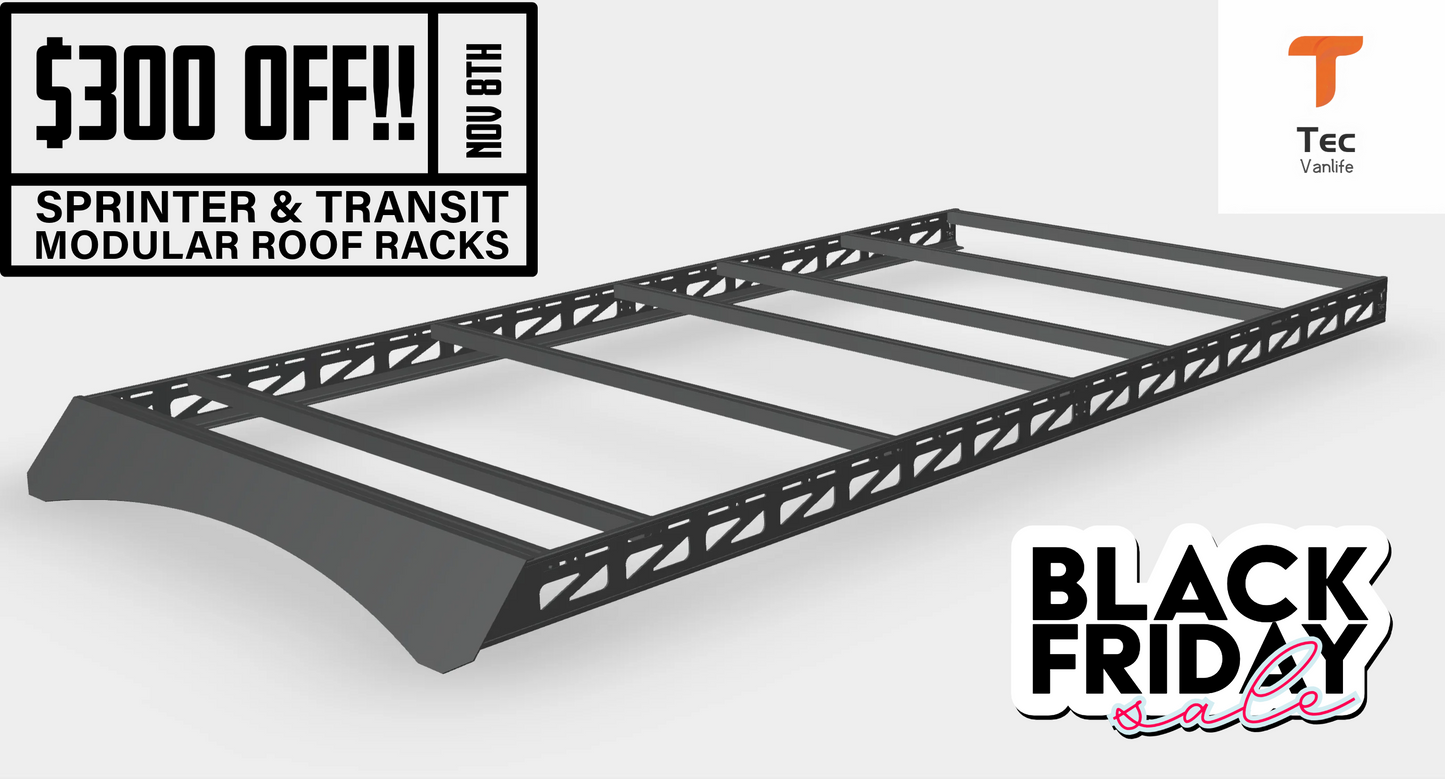 Sprinter Modular Roof Rack + Sprinter Roof Rail -Bundle