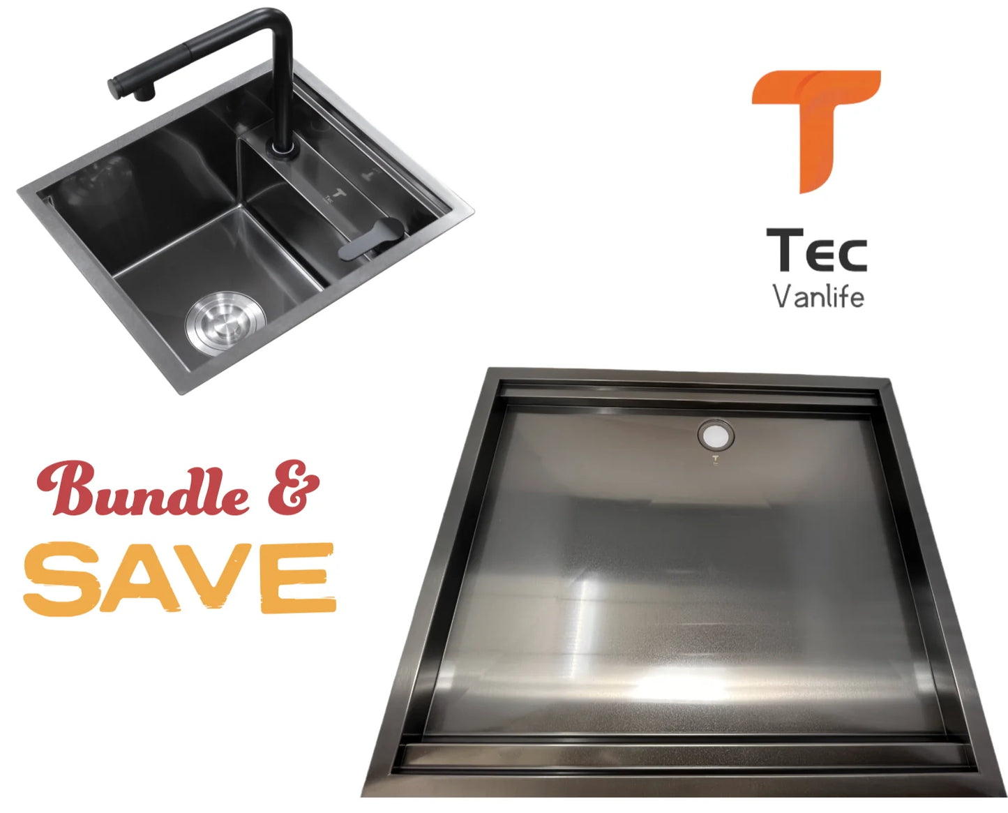 Tec Vanlife Sink + Shower Pan Bundle